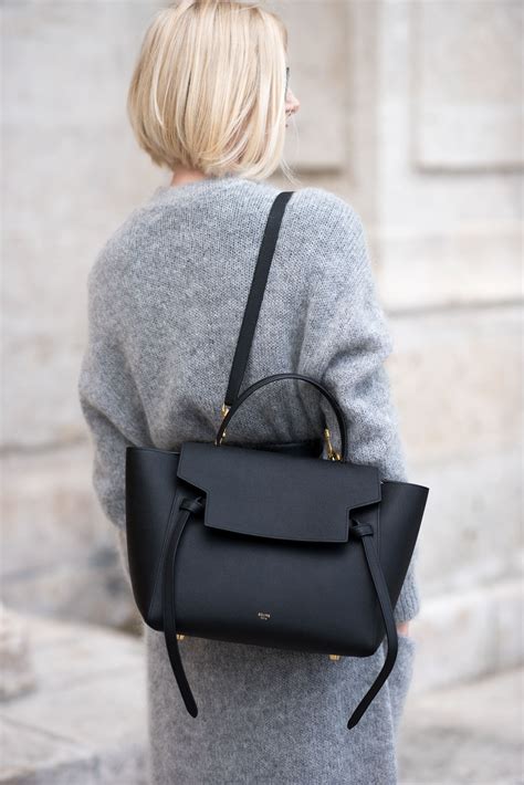 celine belt grey bag|celine belt bag street style.